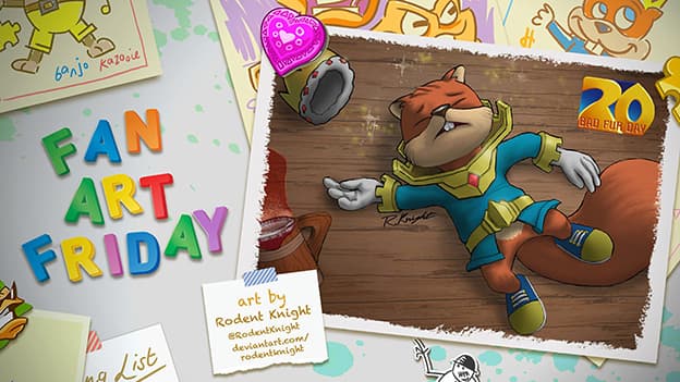 Framed Conker fan art
