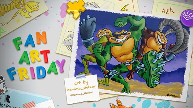Framed Battletoads fan art