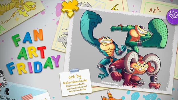 Framed Battletoads fan art