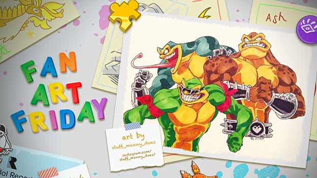 Framed Battletoads fan art